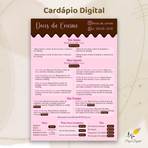 Cardápio Digital Modelo 24