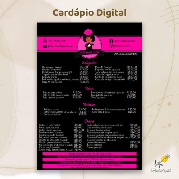 Cardápio Digital Modelo 23