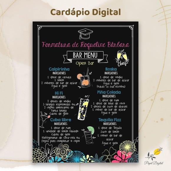 Cardápio Digital Drinks Modelo 2