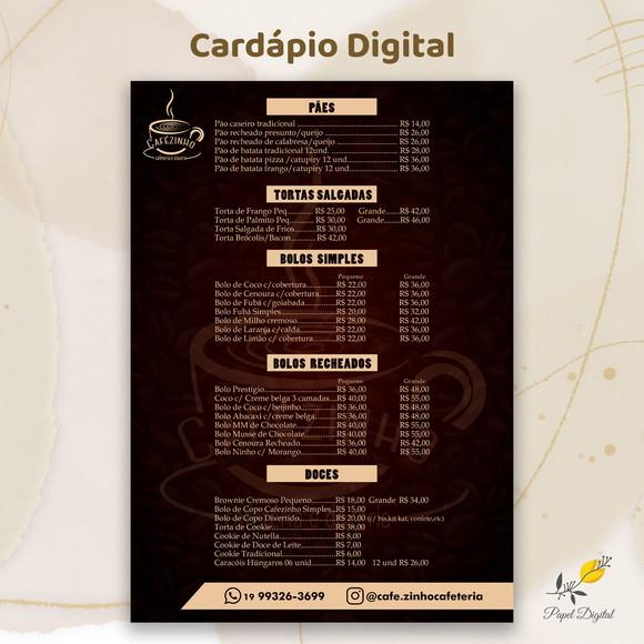 Cardápio Digital Modelo 21