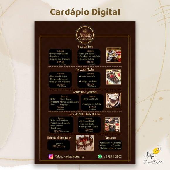 Cardápio Digital Modelo 20