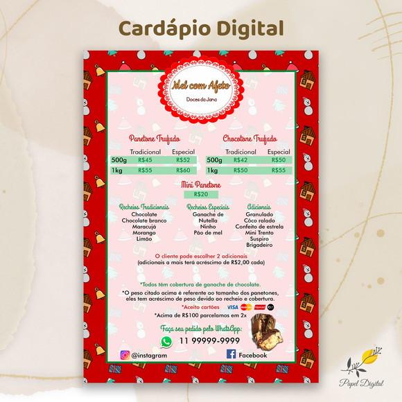 Cardápio Digital Natal Modelo 5
