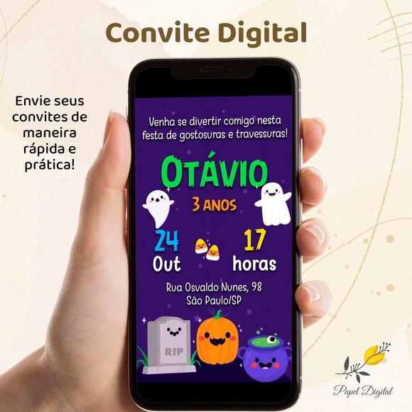 Convite Digital Halloween Modelo 2