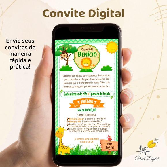 Convite Digital Safari Modelo 9