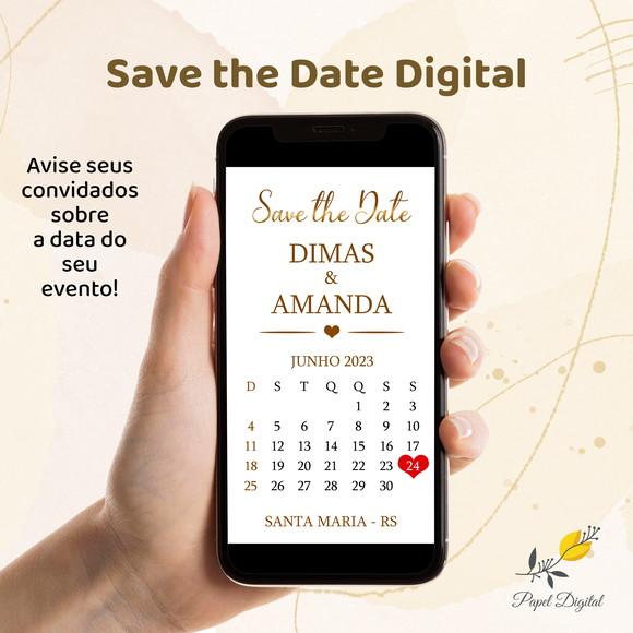 Save The Date Digital Casamento Modelo 5