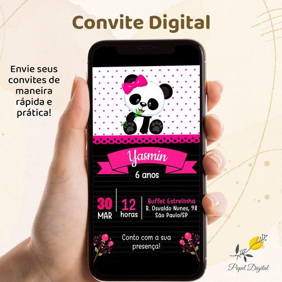 Convite Digital Panda Modelo 2