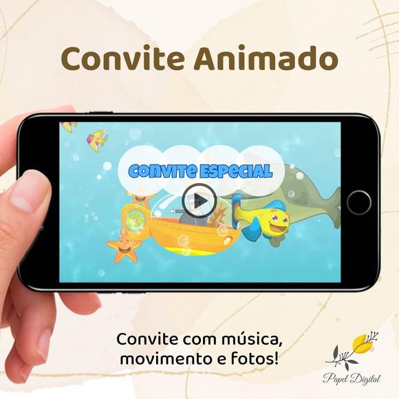 Convite Animado (vídeo) Bita Fundo do Mar