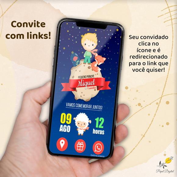 Convite Interativo Pequeno Príncipe Modelo 1