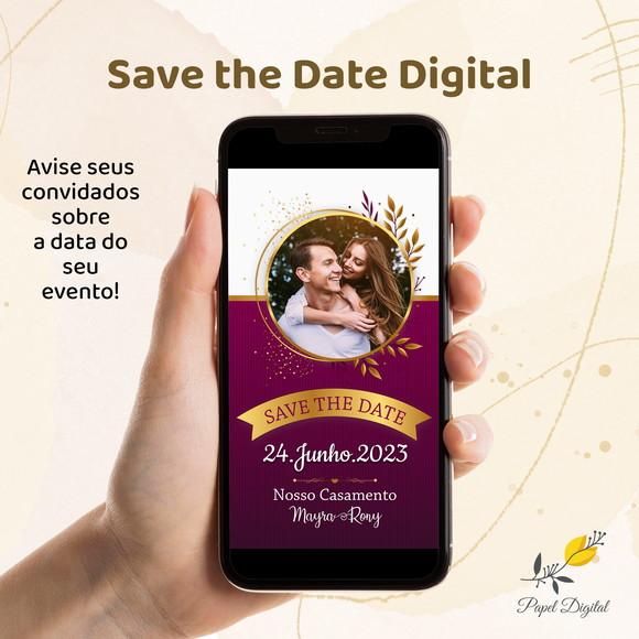 Save The Date Digital Casamento Modelo 4