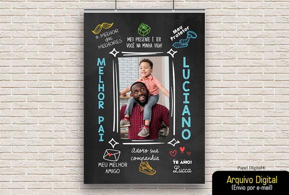 Chalkboard Digital Dia dos Pais Modelo 7