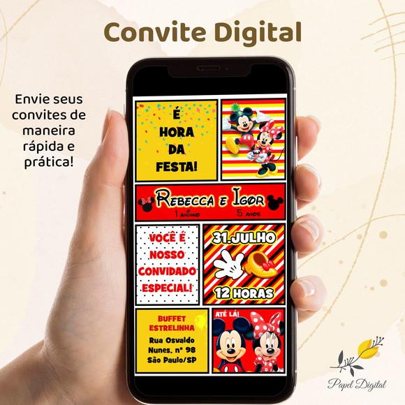 Convite Digital Mickey Modelo 11