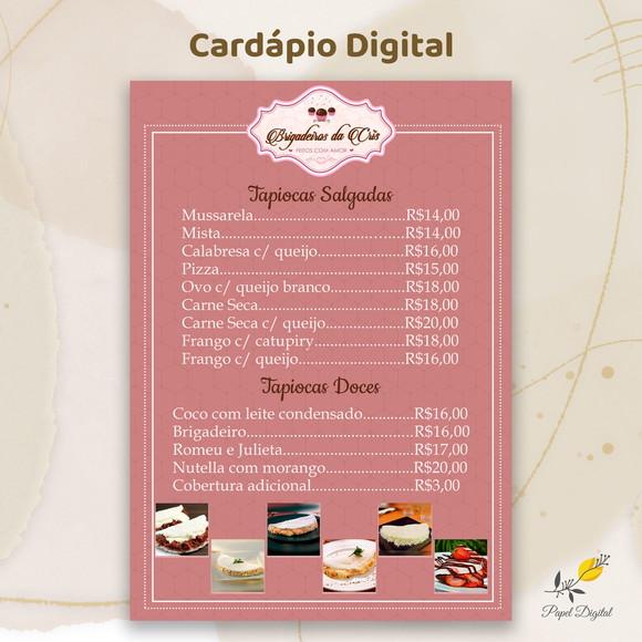 Cardápio Digital Modelo 19