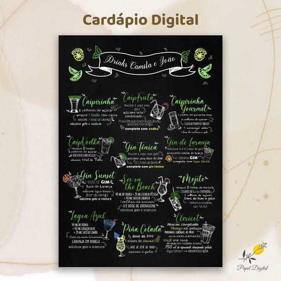 Cardápio Digital Drinks Modelo 1