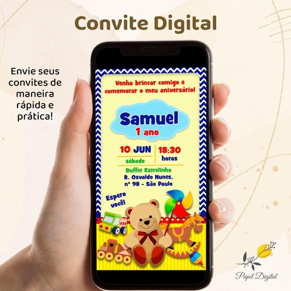 Convite Digital Brinquedos Modelo 5