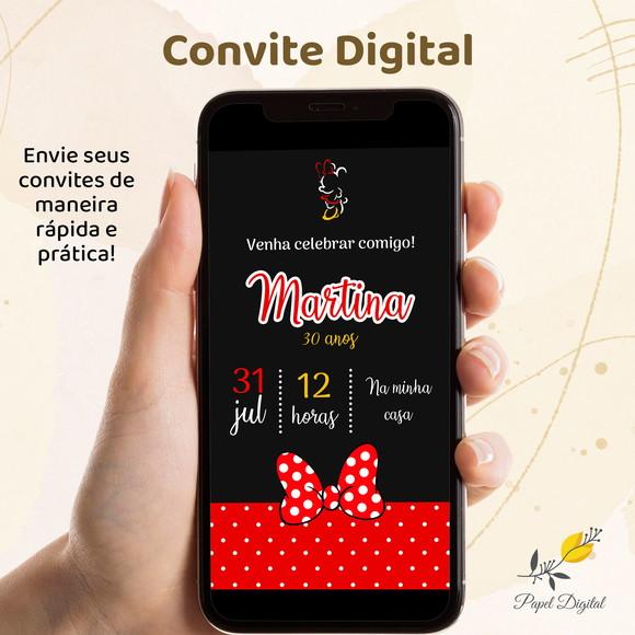 Convite Digital Minnie Modelo 9