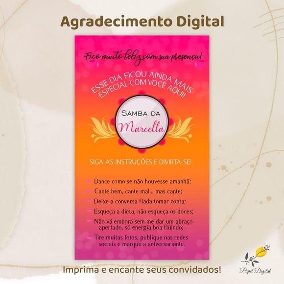 Agradecimento Aniversário Modelo 2