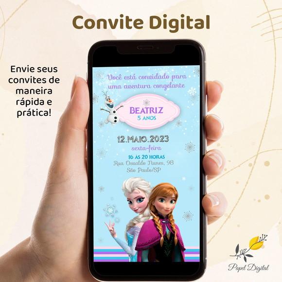 Convite Digital Frozen Modelo 6