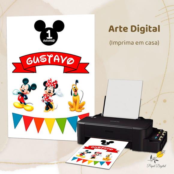 Topo de Bolo Mickey (arte Digital)