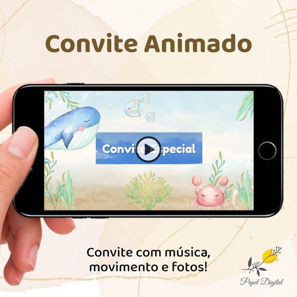 Convite Animado (vídeo) Fundo do Mar