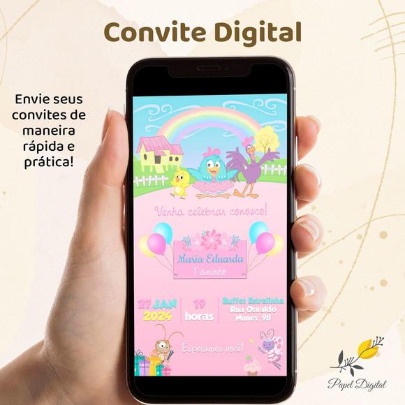 Convite Digital Galinha Pintadinha Modelo 8