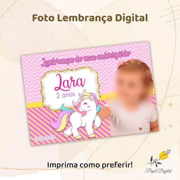 Foto Lembrança Digital Unicórnio Baby