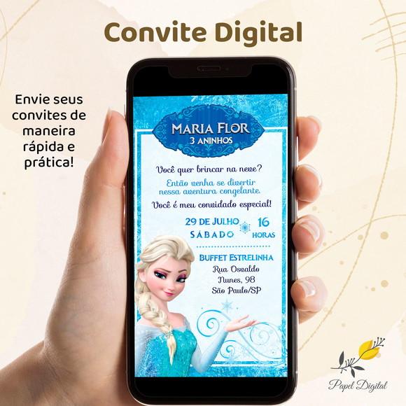 Convite Digital Frozen Modelo 5
