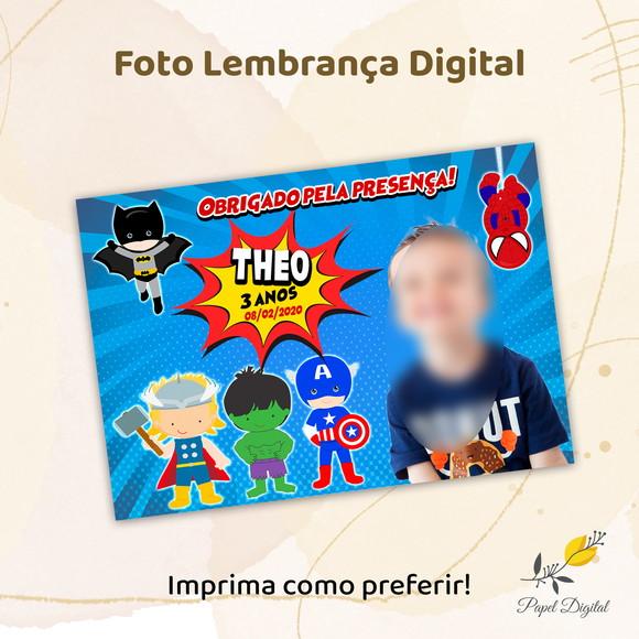 Foto Lembrança Digital Heróis Baby