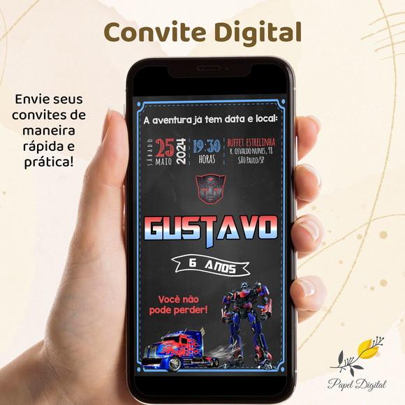 Convite Digital Transformers Modelo 2
