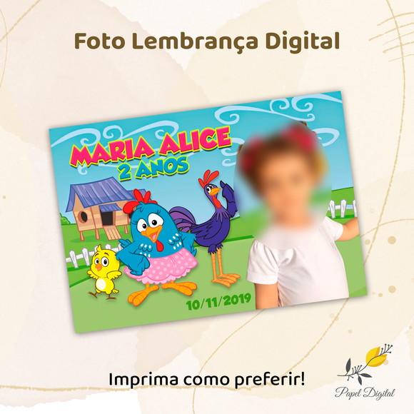 Foto Lembrança Digital Galinha Pintadinha Modelo 1