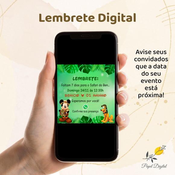 Lembrete Digital Mickey Safari