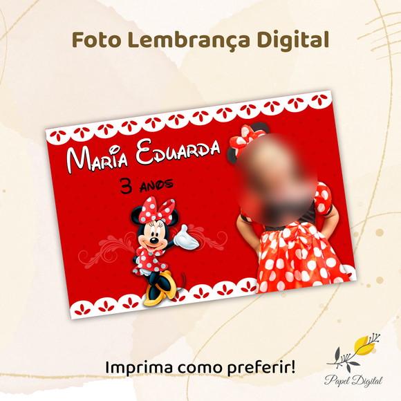 Foto Lembrança Digital Minnie Vermelha