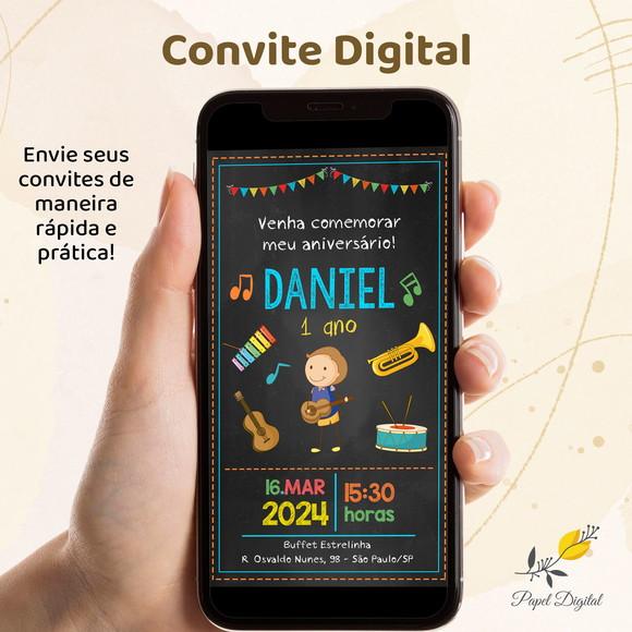 Convite Digital Música Modelo 2
