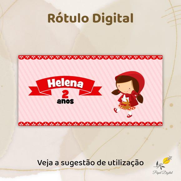 Rótulo para Cofrinho Chapeuzinho Vermelho (arquivo Digital)