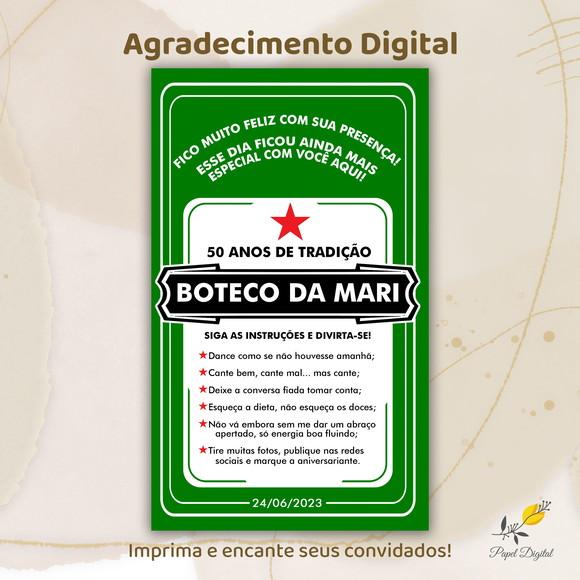 Agradecimento Digital Boteco