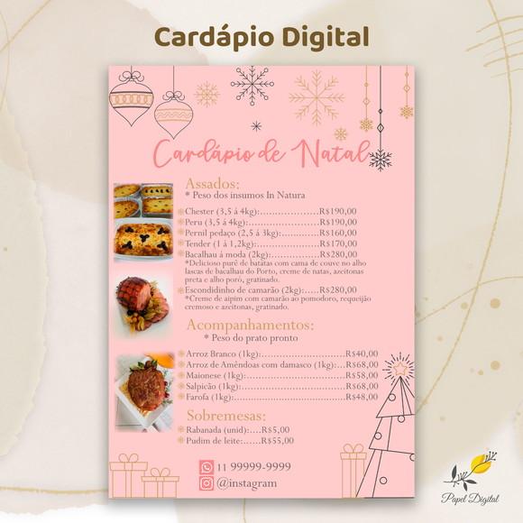 Cardápio Digital Natal Modelo 1