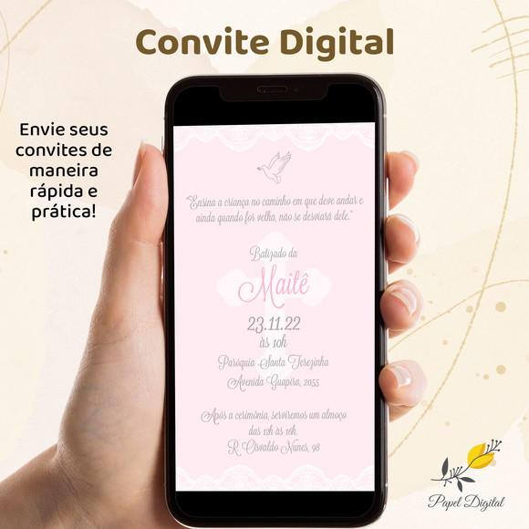 Convite Digital Batizado Modelo 10