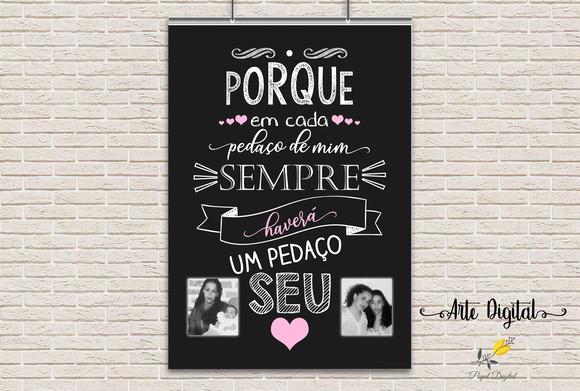 Chalkboard Digital Homenagem à Mãe