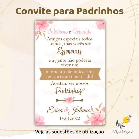 Convite Digital para Padrinhos Modelo 1