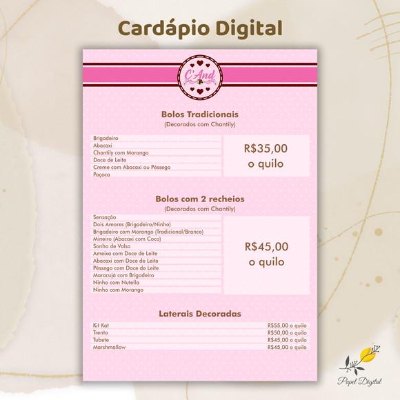 Cardápio Digital Modelo 7