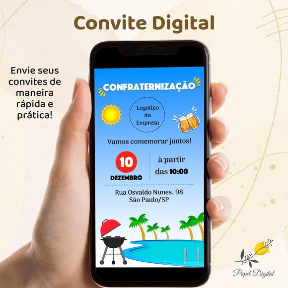 Convite Digital Confraternização Modelo 1