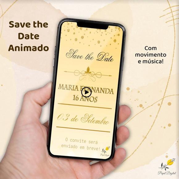 Save The Date Animado (vídeo) 15 Anos Modelo 1