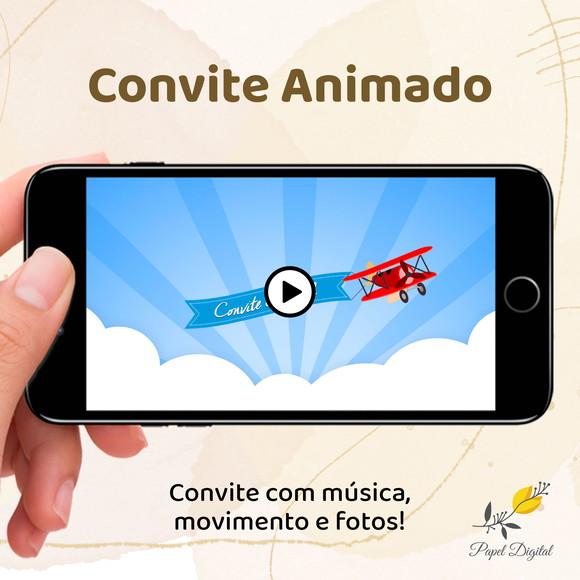 Convite Animado (vídeo) Aviador