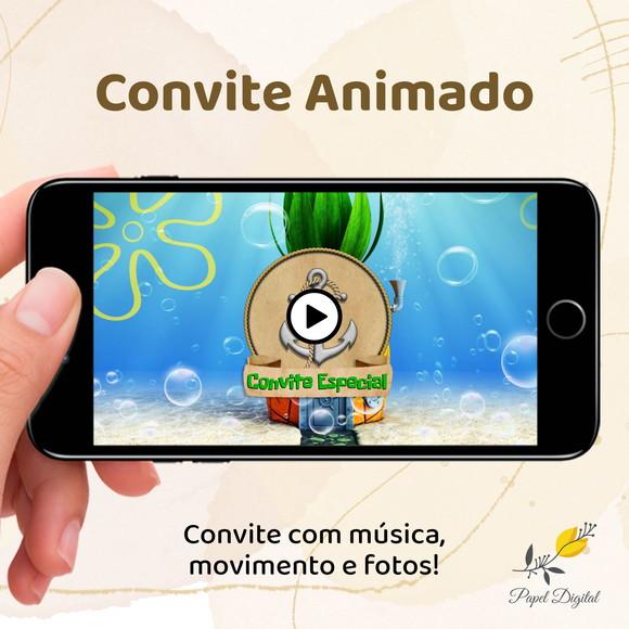 Convite Animado (vídeo) Bob Esponja