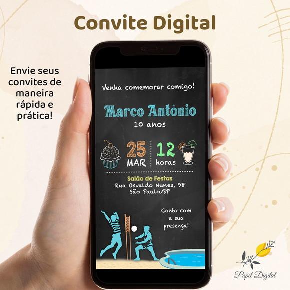 Convite Digital Aniversário Infantil Modelo 11
