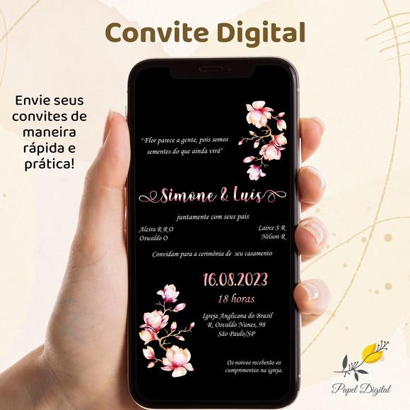 Convite Digital Casamento Modelo 19