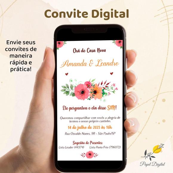 Convite Digital Chá de Casa Nova Modelo 3