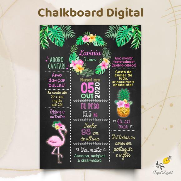 Chalkboard Digital Tropical Modelo 3