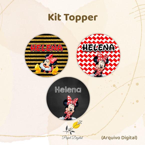 Kit Topper Minnie Modelo 2 (arquivo Digital)