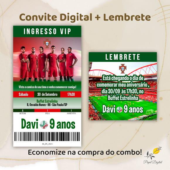 Convite + Lembrete Digital Seleção Portuguesa