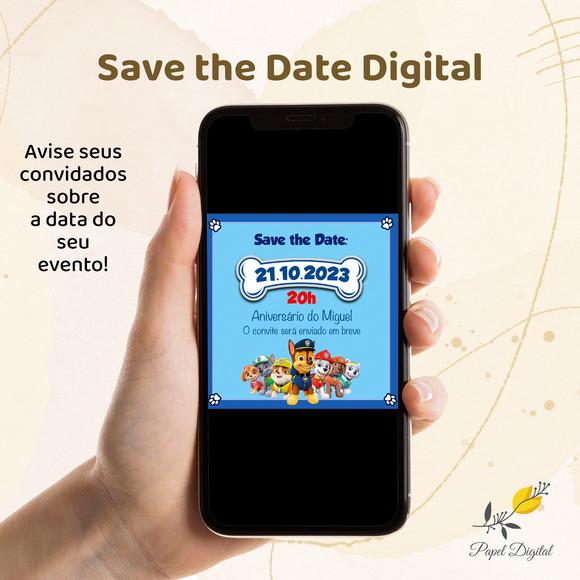 Save The Date Digital Patrulha Canina